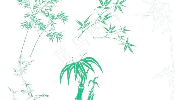 矢量竹子cdr矢量模版下载