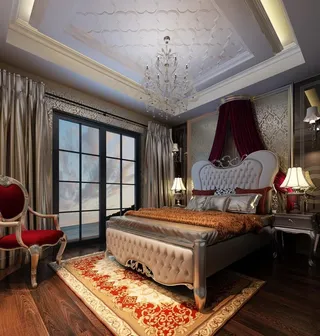 欧式地中海主卧女孩房图片