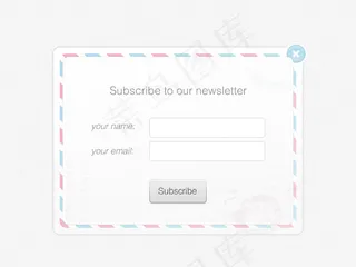 美式信封风格注册表格