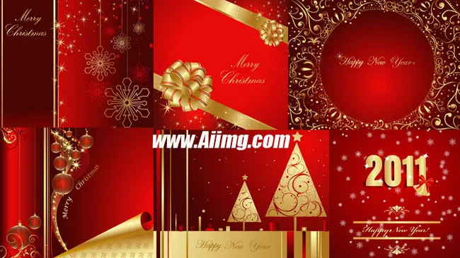 2011新年与圣诞背景矢量素材eps,ai矢量模版下载