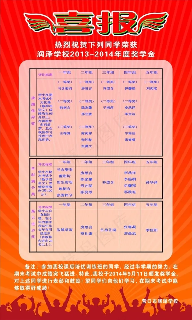喜报psd模版下载