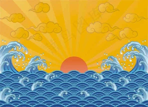 海上日出