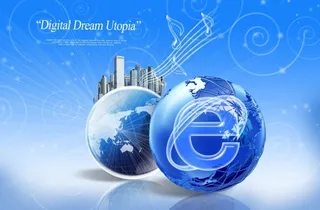 科技 地球 蓝色背景 E  网 音乐