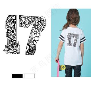 大牌童装图案设计数字