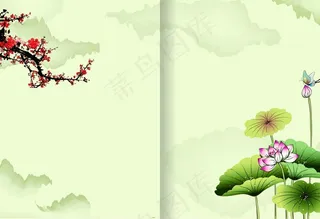 中国风画册封面背景