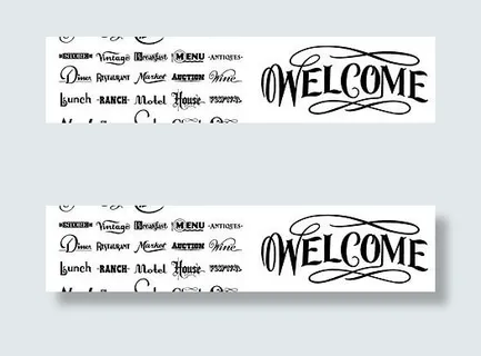 美丽的常见的英文字体设计矢量素材