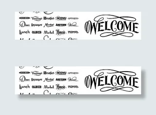 美丽的常见的英文字体设计矢量素材