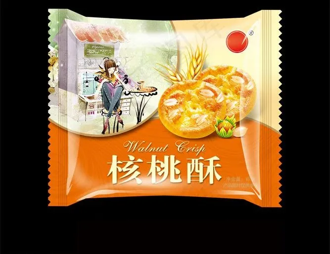 核桃酥包装（展开图）图片