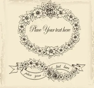 欧式花纹矢量素材图片