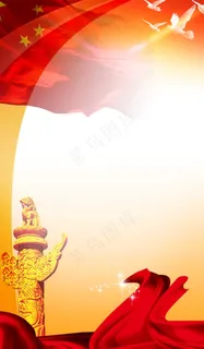 红色展板背景设计