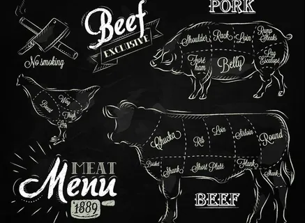 英文水绘字体菜单图片