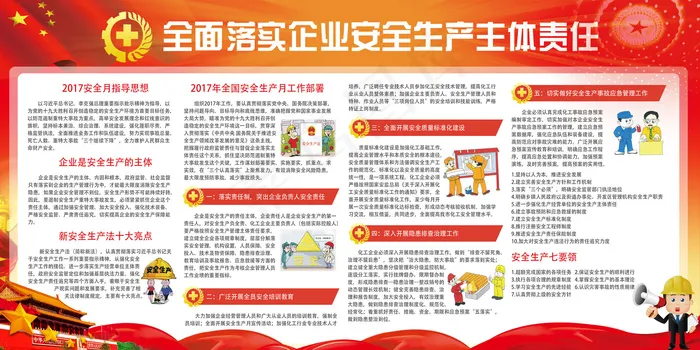 党建安全生产月活动展板主题展板PS...(7087X3543(DPI:150))psd模版下载