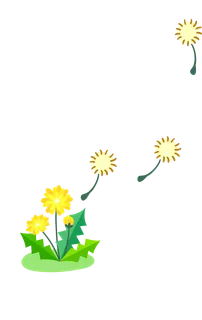 卡通手绘植物蒲公英png海报素材 卡通手绘植物蒲公英png海报素材