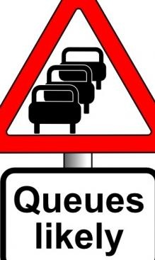 匿名的路标队列剪贴画