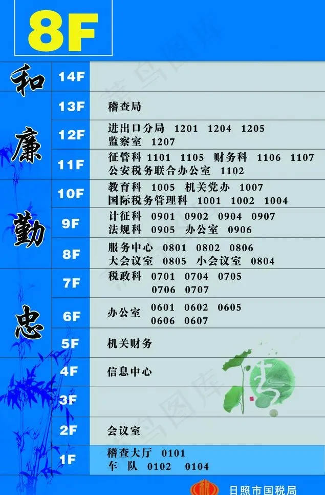 楼层标牌图片psd模版下载