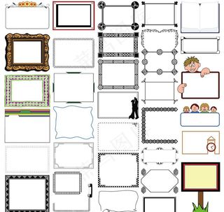 相框边框装饰花边留言图片