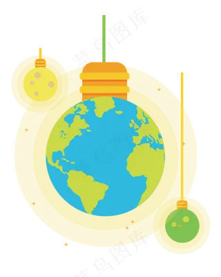 矢量卡通黄色灯泡矢量卡通黄色灯泡