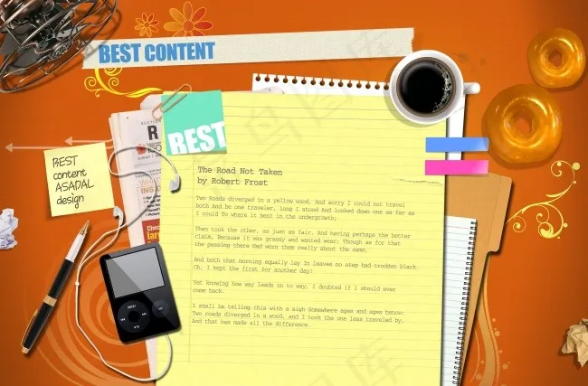 信纸素材(3500X2300(DPI:72))psd模版下载