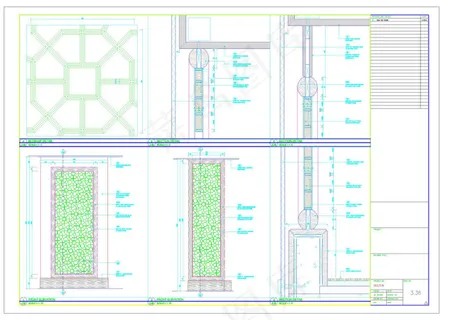 天津某星级酒店中餐厅cad详图