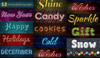 水晶质感和饼干艺术字样式