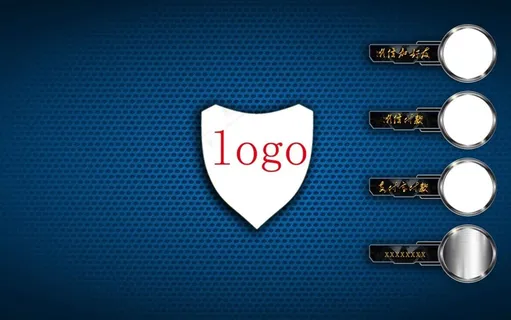 深蓝色网格电脑桌面背景设计