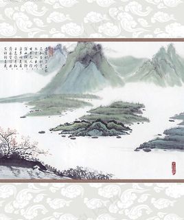 移门山水画