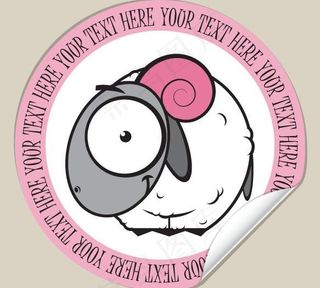 可爱动物标签贴纸图片