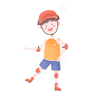 可爱儿童节男孩溜冰可爱儿童节男孩溜冰