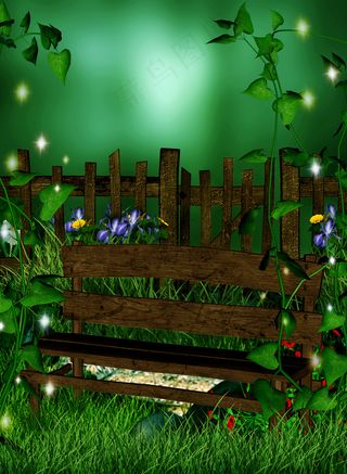 草地上的椅子图片