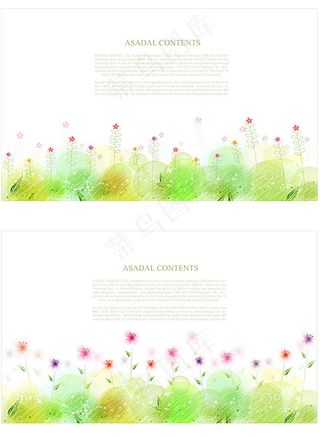 春天绿色鲜花背景