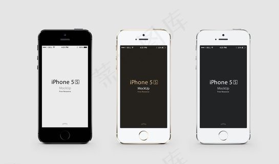 iphone5S正面三色模版图片