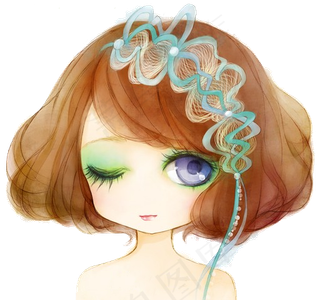 可爱卡通女孩头像素材