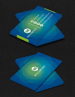 科技IT蓝色简约名片二维码