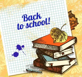 手绘学习用品图片