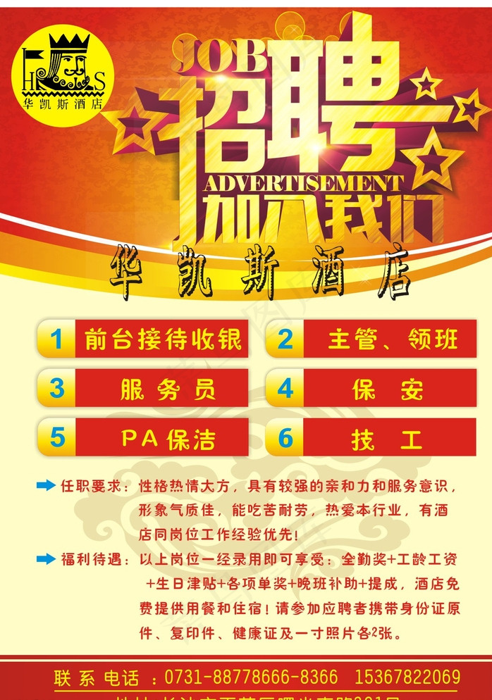 酒店招聘图片cdr矢量模版下载