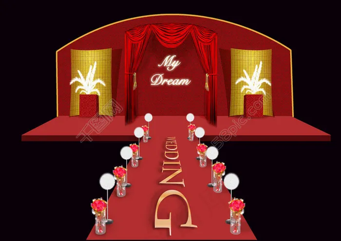 时尚婚礼效果图psd模版下载