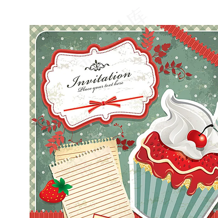 蛋糕包装矢量素材eps,ai矢量模版下载