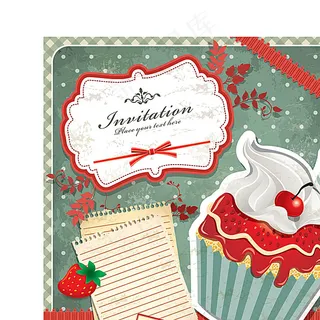 蛋糕包装矢量素材