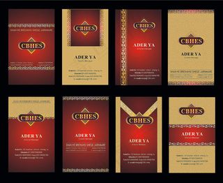 潮流时尚名片卡片模板设计矢量素材