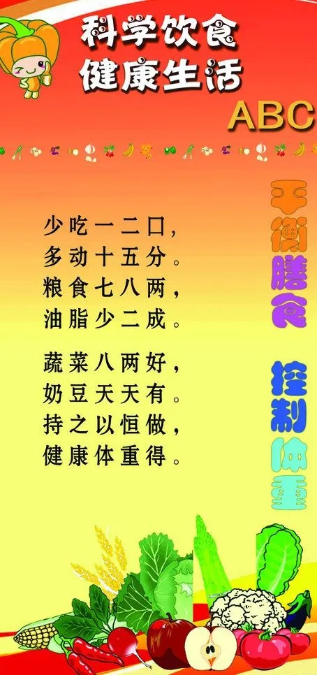 科学饮食 健康生活图片psd模版下载