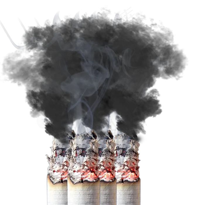 红黑色卡通风珍爱生命请勿吸烟免抠元素