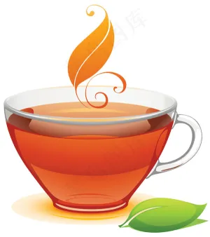一杯茶矢量素材
