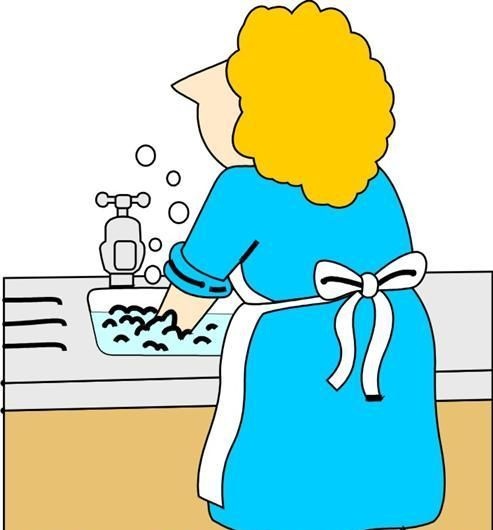 生活写真 洗碗 矢量素材 EPS_...