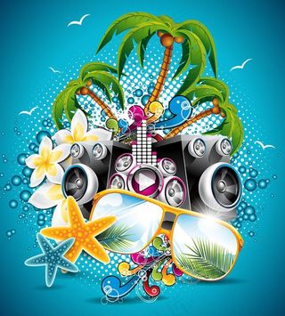 夏天主题元素矢量素材图片