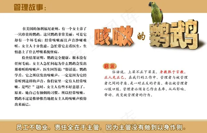 咳嗽的鹦鹉图片psd模版下载