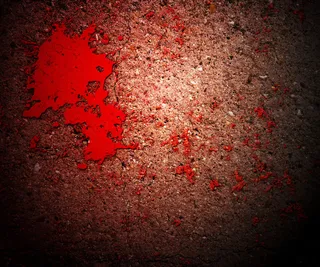 惊悚片血液垃圾墙