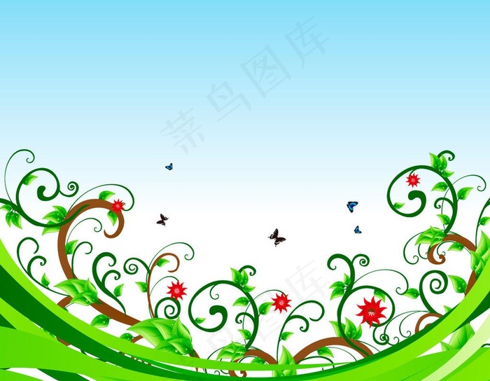 蓝天白云风景图片