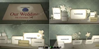 折叠弹出风格的3D婚礼相册AE模板