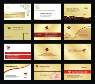 精美企业名片卡片矢量素材