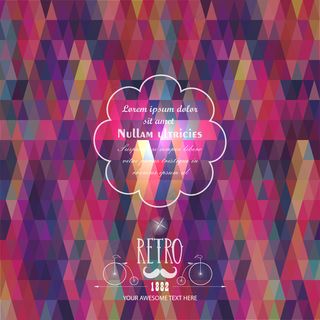 三角无缝背景复古标签设计图表作文用...